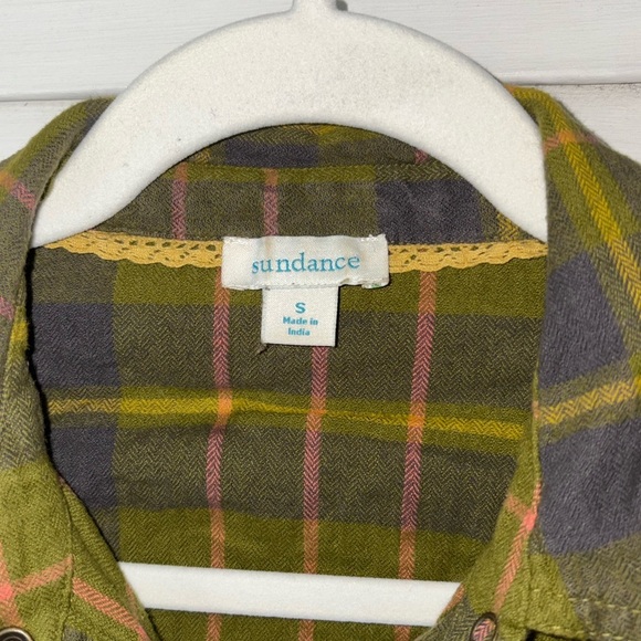Sundance Western Rodeo Pearl Snap Button-Up Plaid Blouse Small - Picture 2 of 4